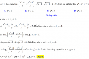 Cho x,y thỏa mãn log2((x^2+1)/x +(y^2+1)/y)+ sqrt (x-1) + sqrt (y-1)-2=0. Tính giá trị biểu thức P=x^3+y^3+2xy.